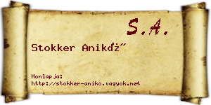 Stokker Anikó névjegykártya
